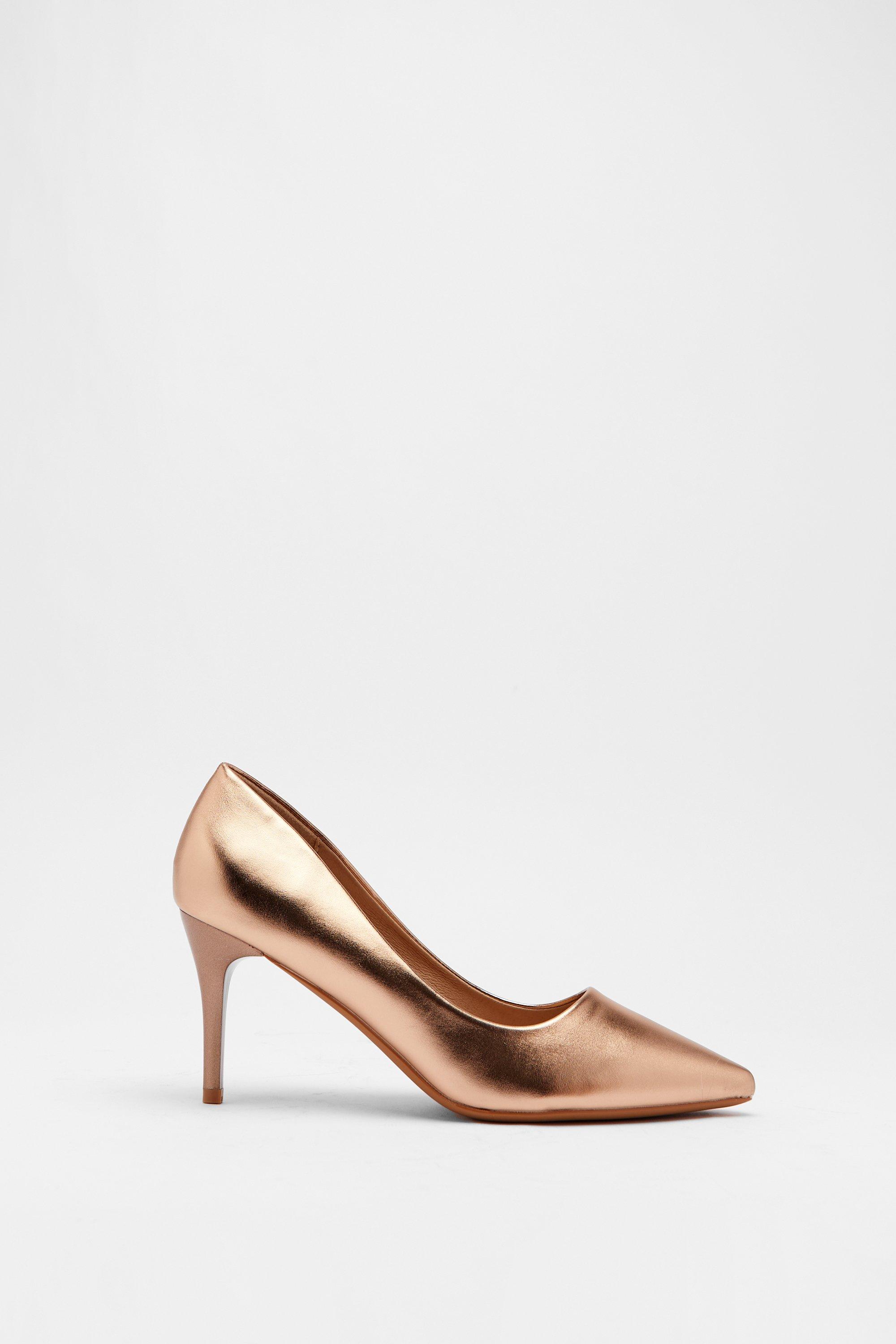 Rose gold court heels on sale