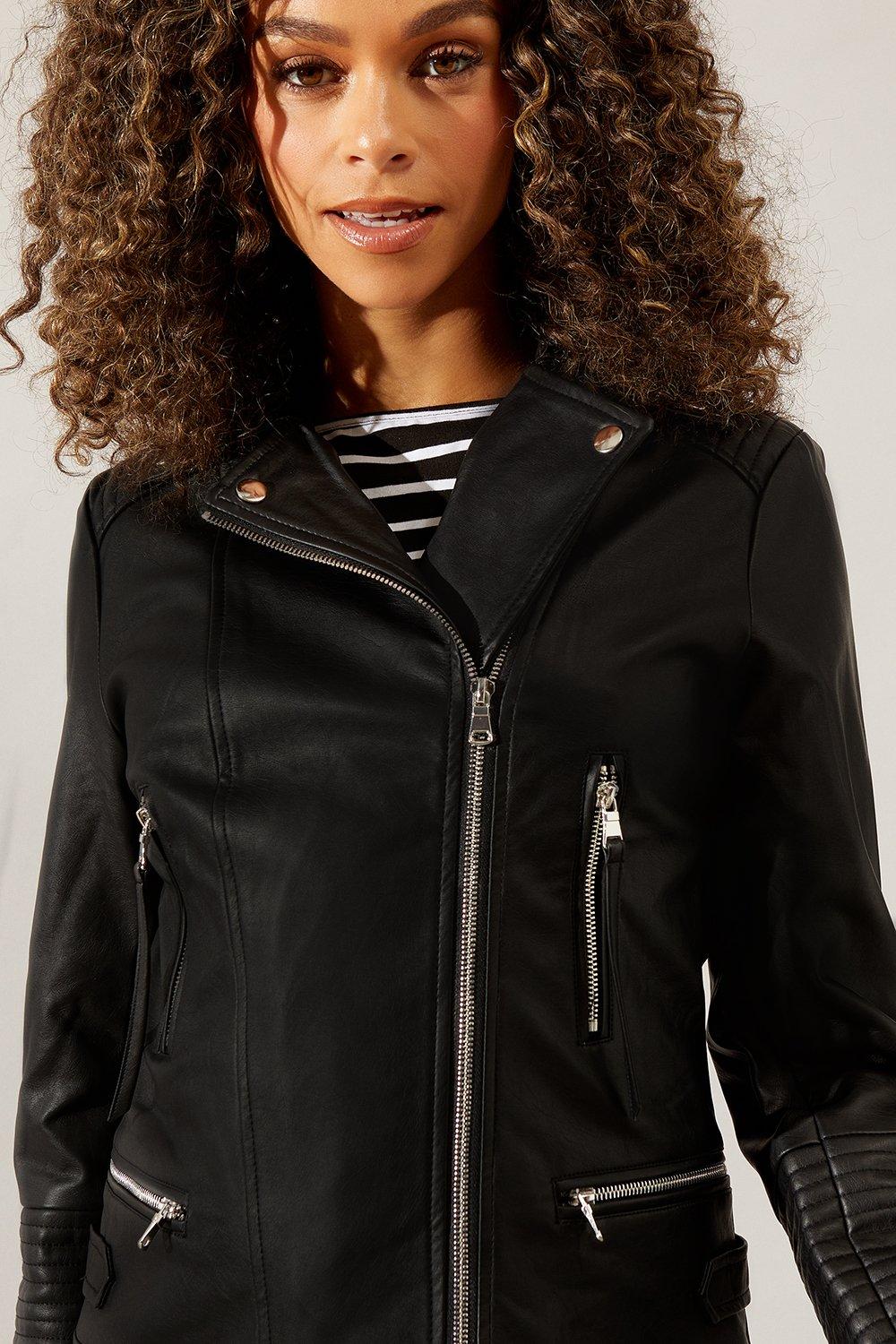 Wallis faux leather biker jacket sales
