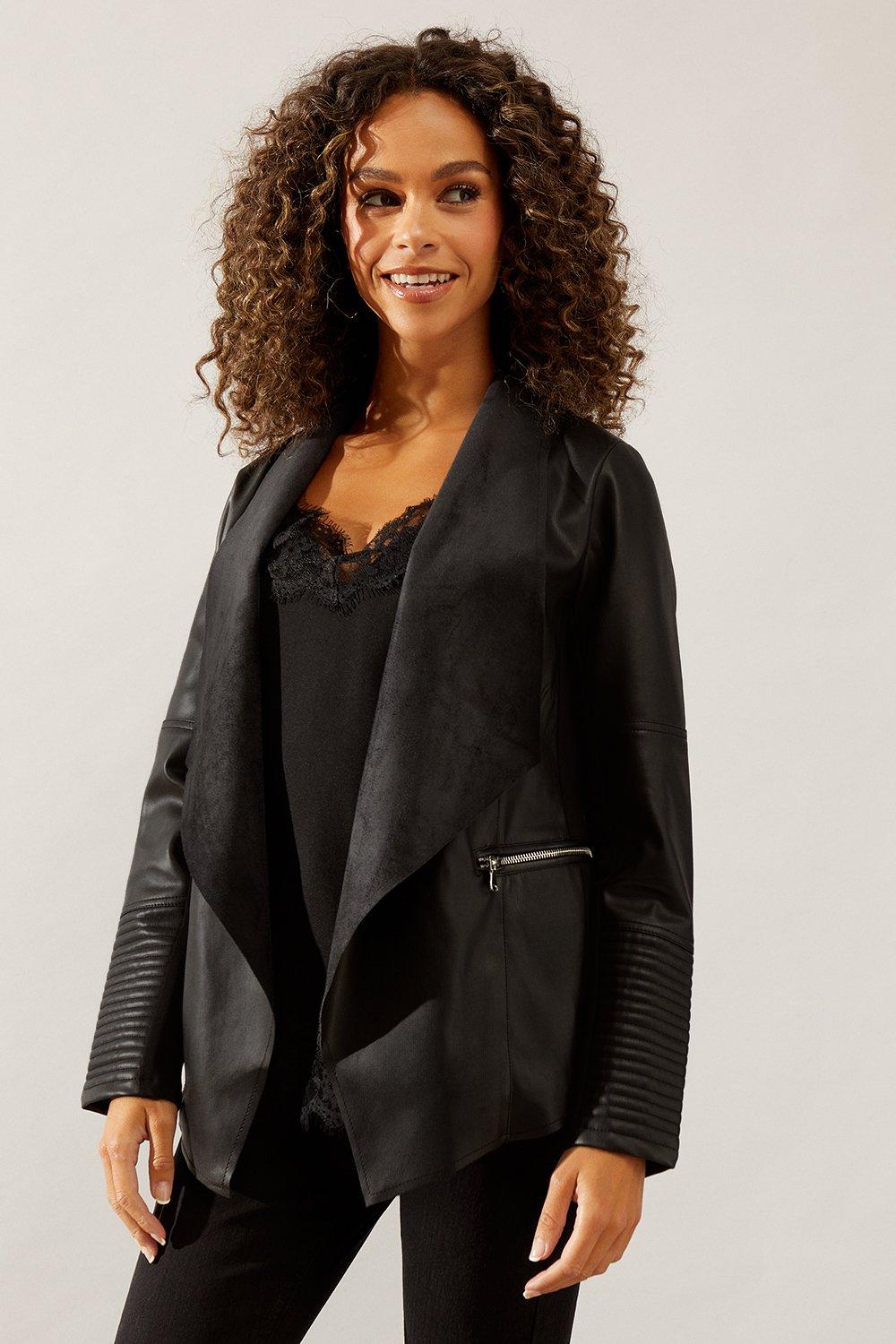 Waterfall hotsell blazer black