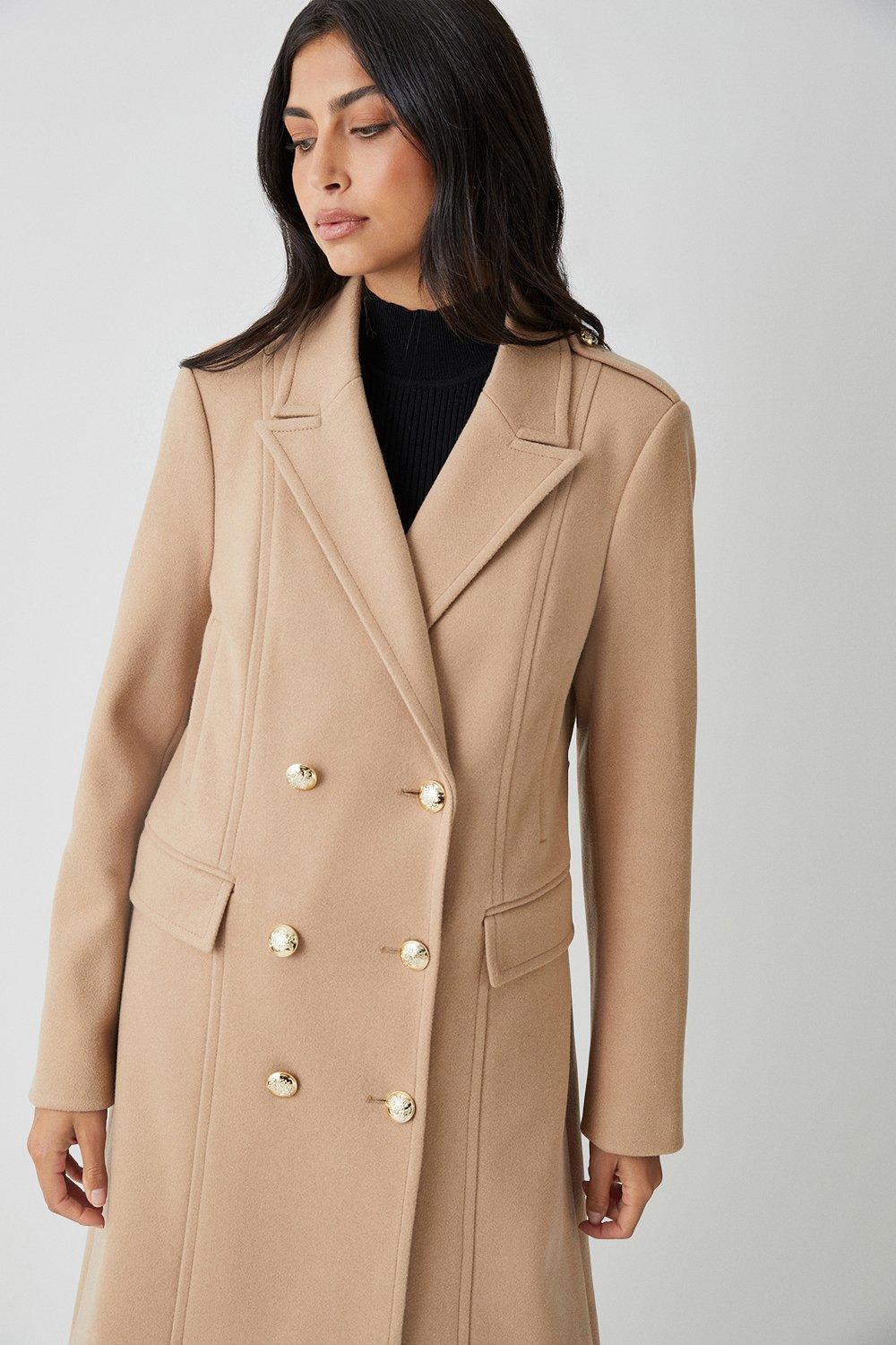 Wallis long sale military coat