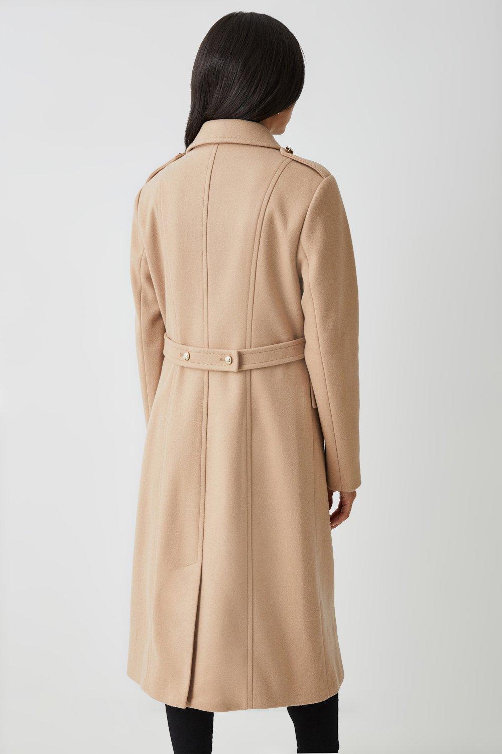 Wallis long store military coat