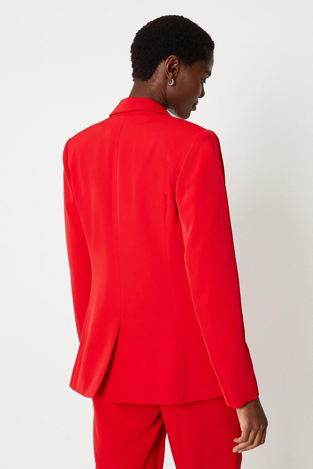 Dorothy perkins red clearance edge to edge blazer