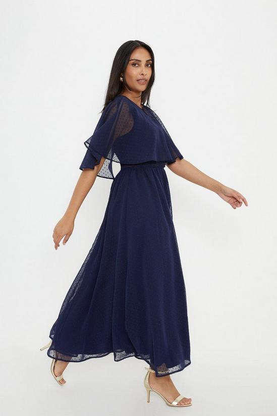 Dresses | Petite Dobby Cape Sleeve Midi Dress | Wallis