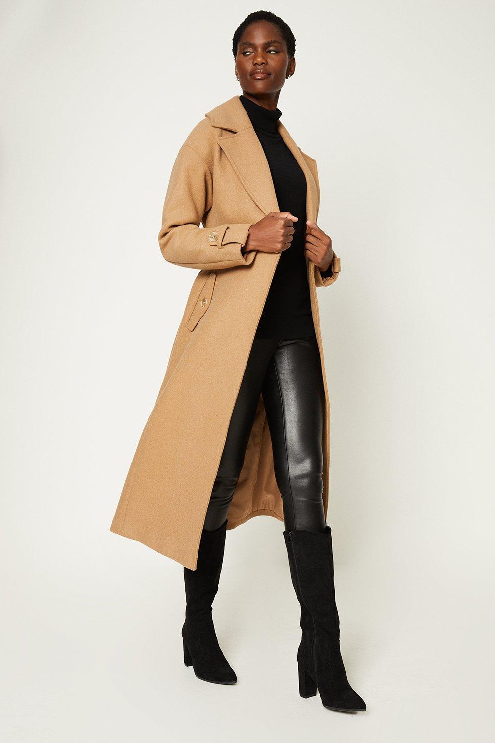 Longline wool store blend coat