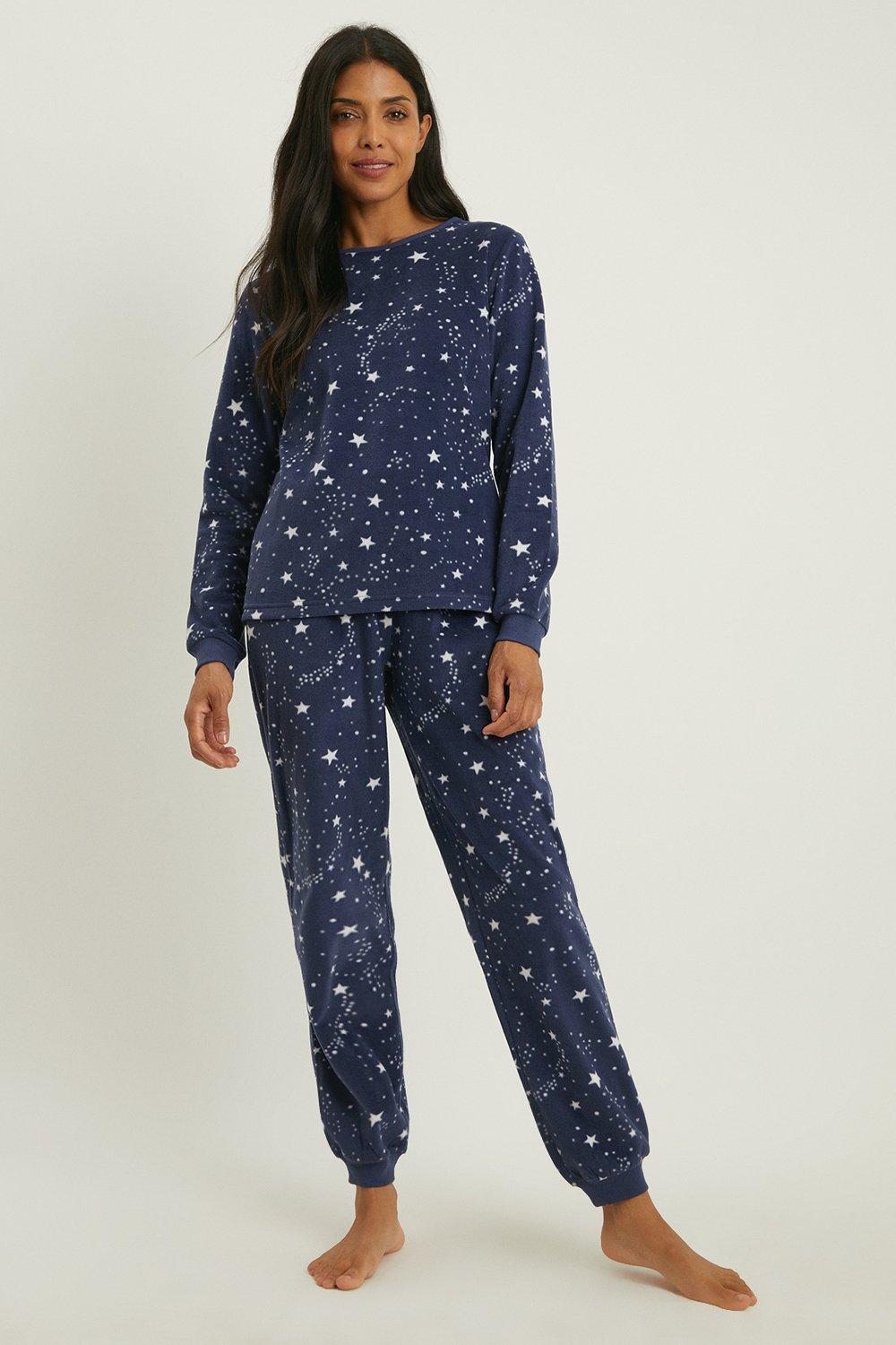 Nightwear | Star Aop Fleece Pj Set | Debenhams