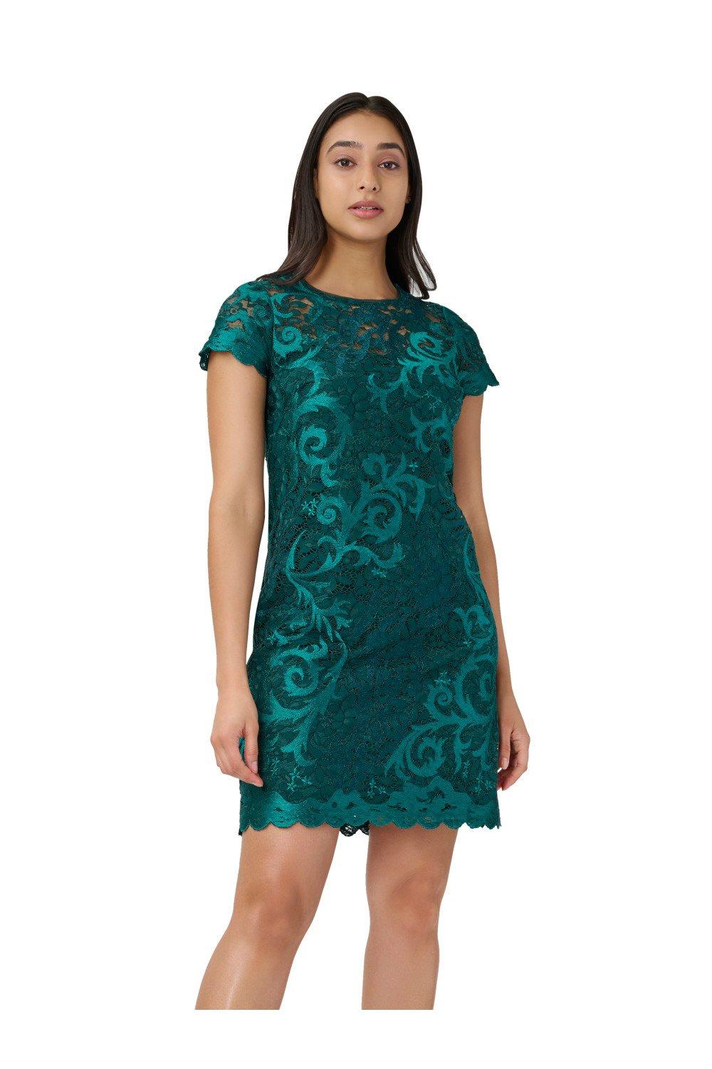 Dresses Lace A Line Shift Dress Adrianna Papell