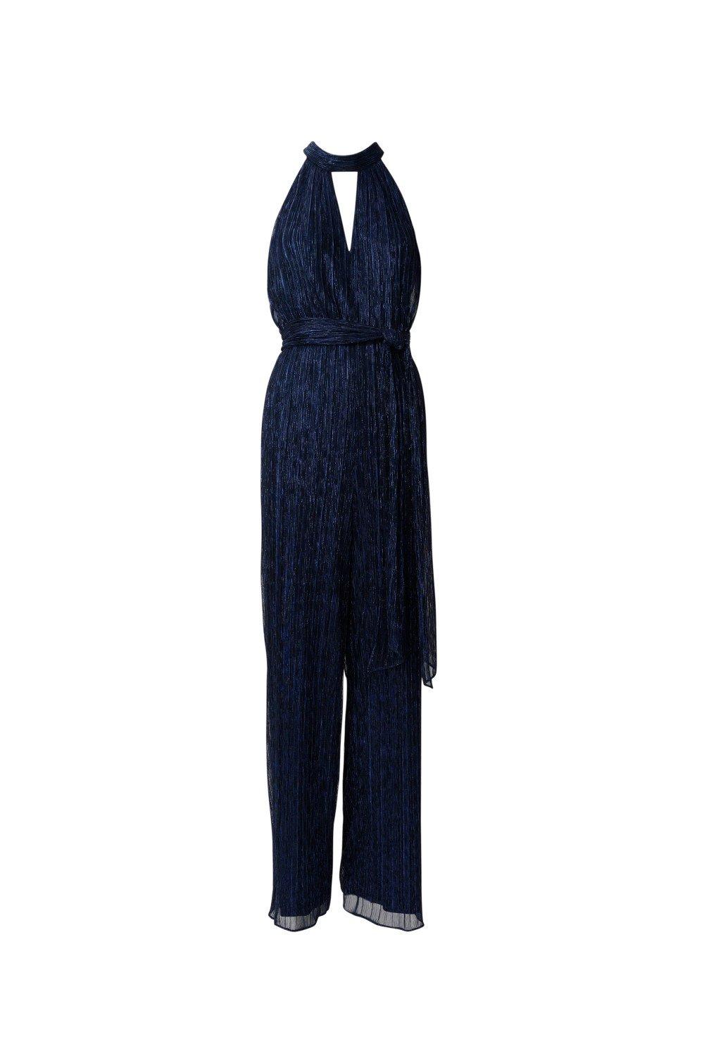 Jumpsuits Metallic Crinkle Jumpsuit Adrianna Papell