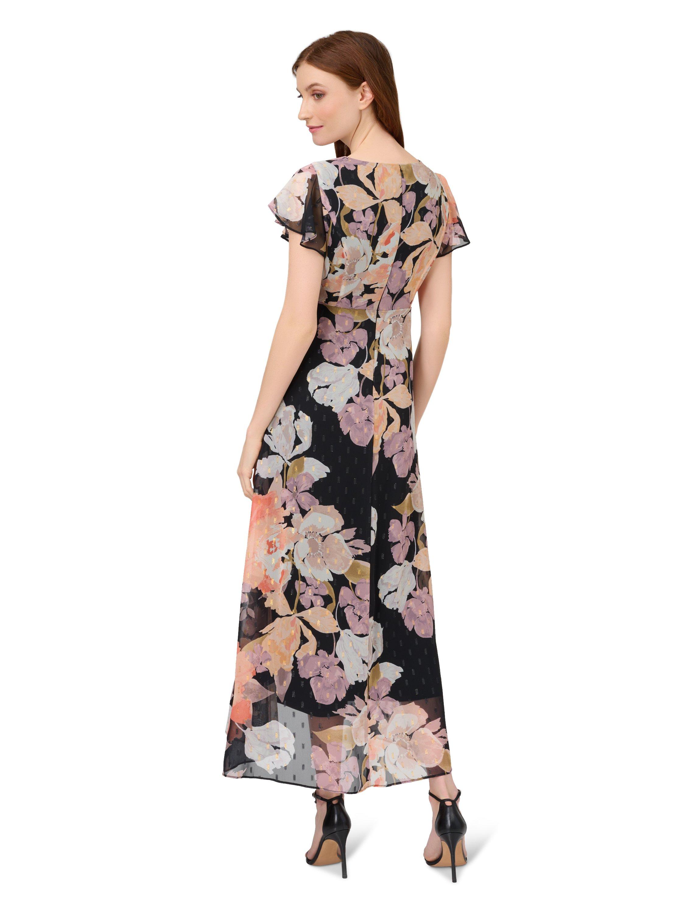 Dresses Floral Chiffon Jumpsuit Adrianna Papell