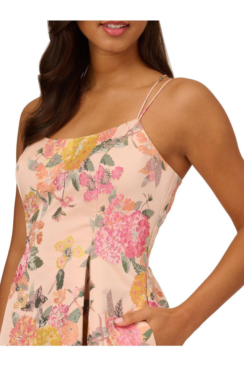 Adrianna papell floral jacquard clearance dress