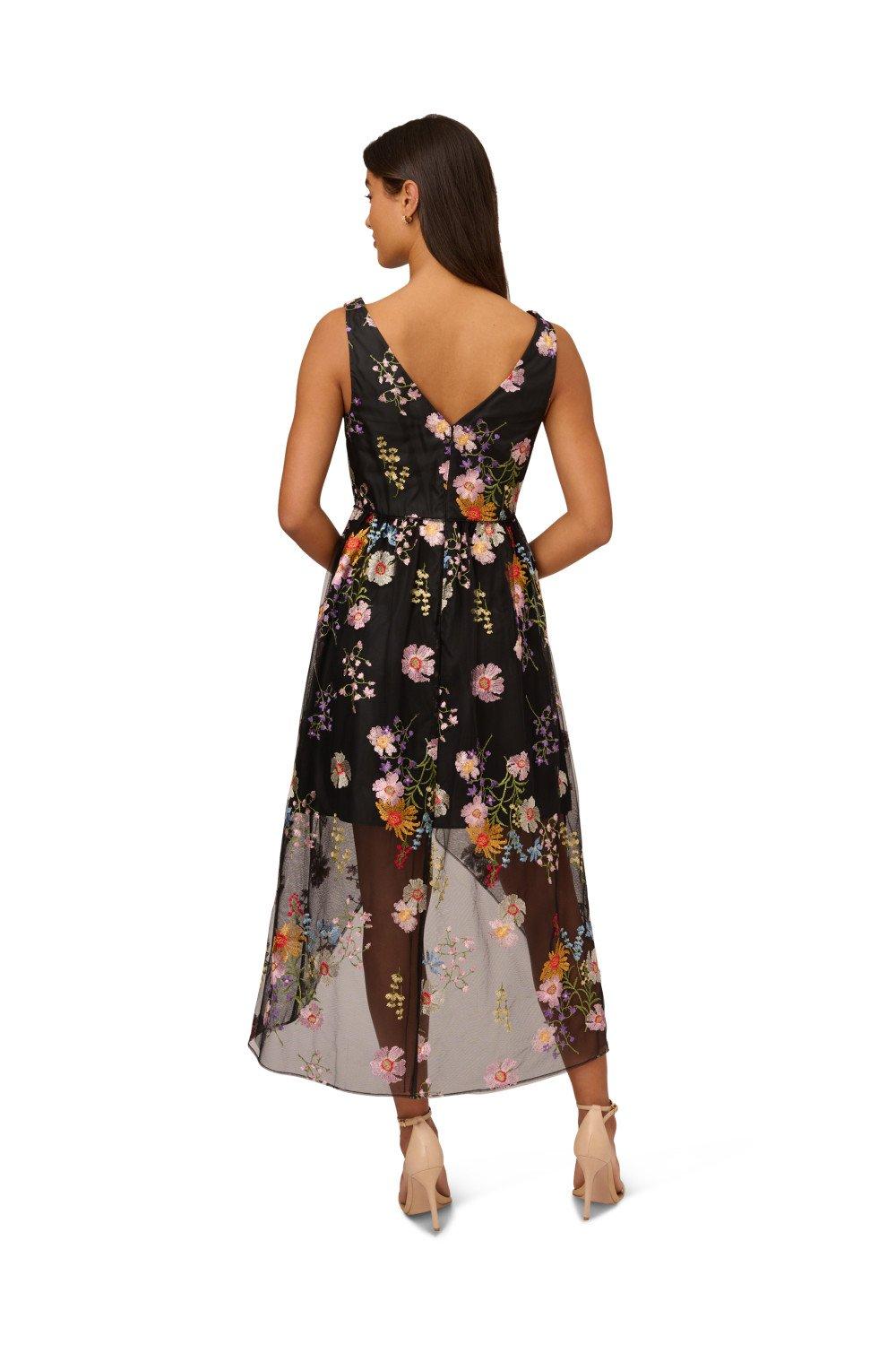 Dresses Embroidered High Low Dress Adrianna Papell