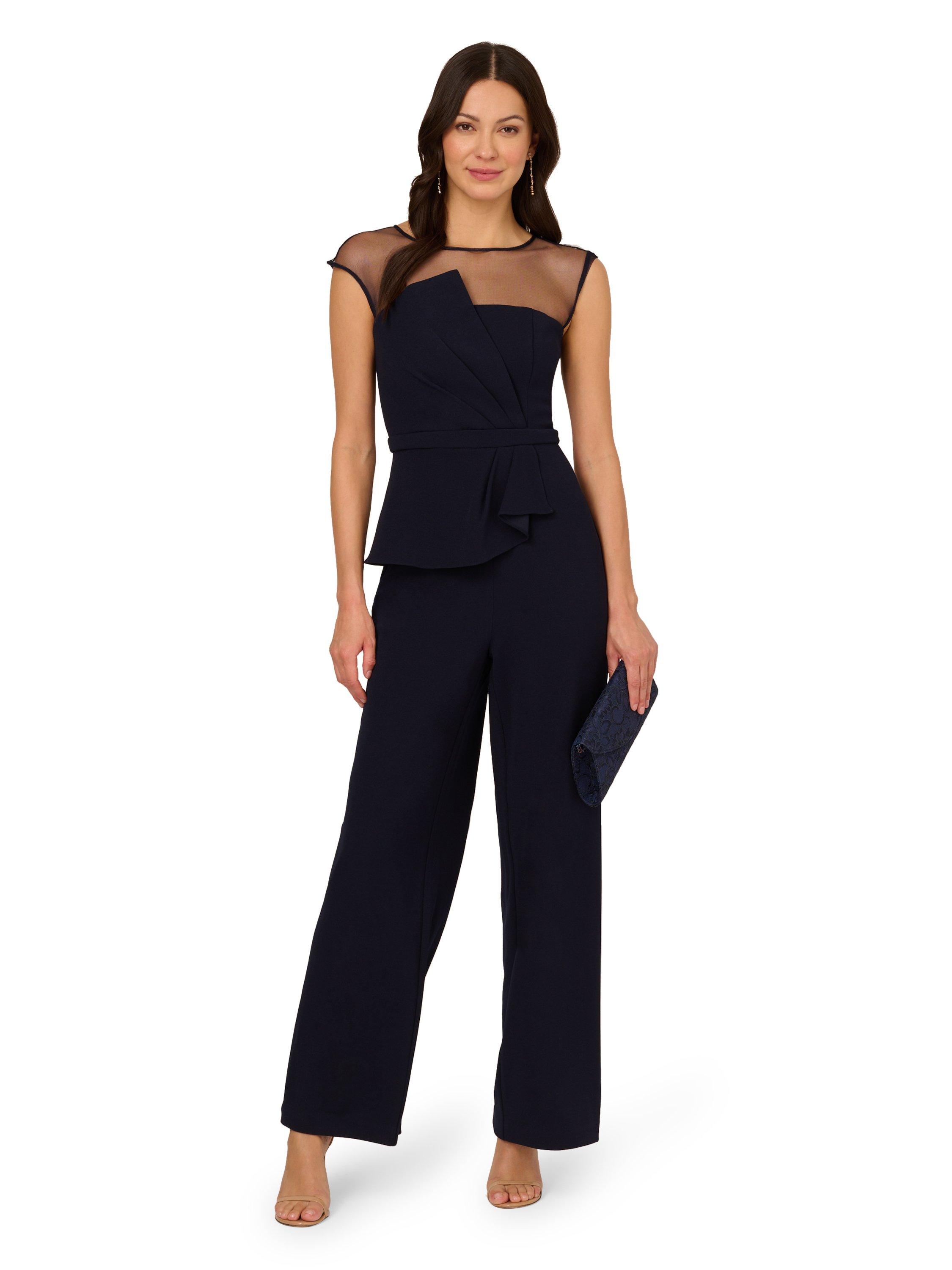 Dresses Knit Crepe Jumpsuit Adrianna Papell