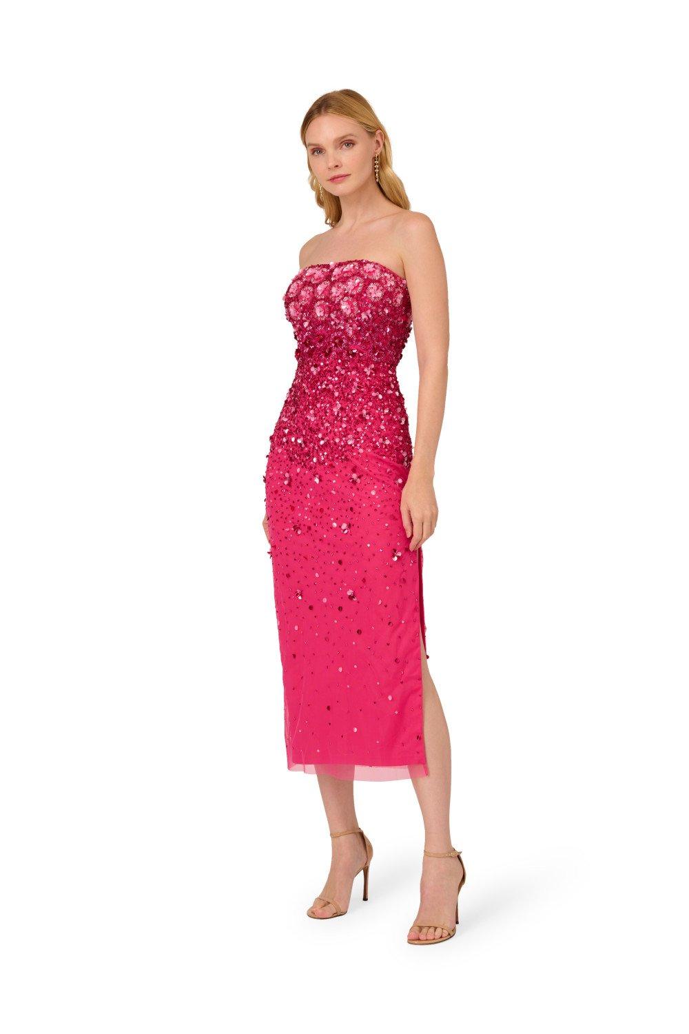 Dresses Beaded Strapless Gown Adrianna Papell