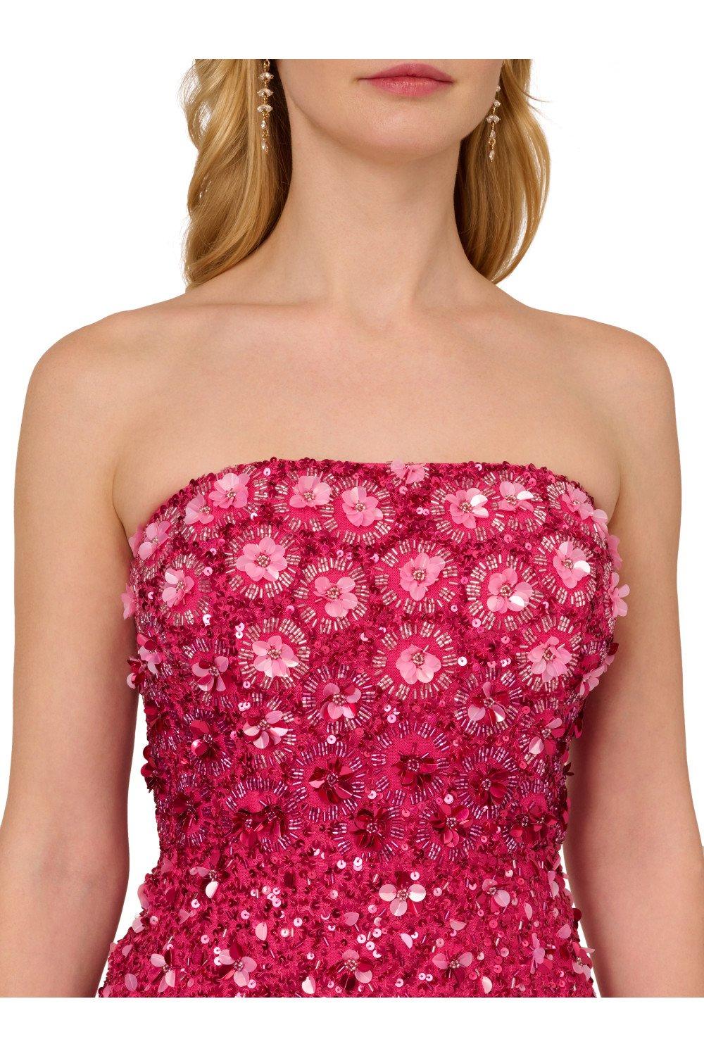 Dresses Beaded Strapless Gown Adrianna Papell