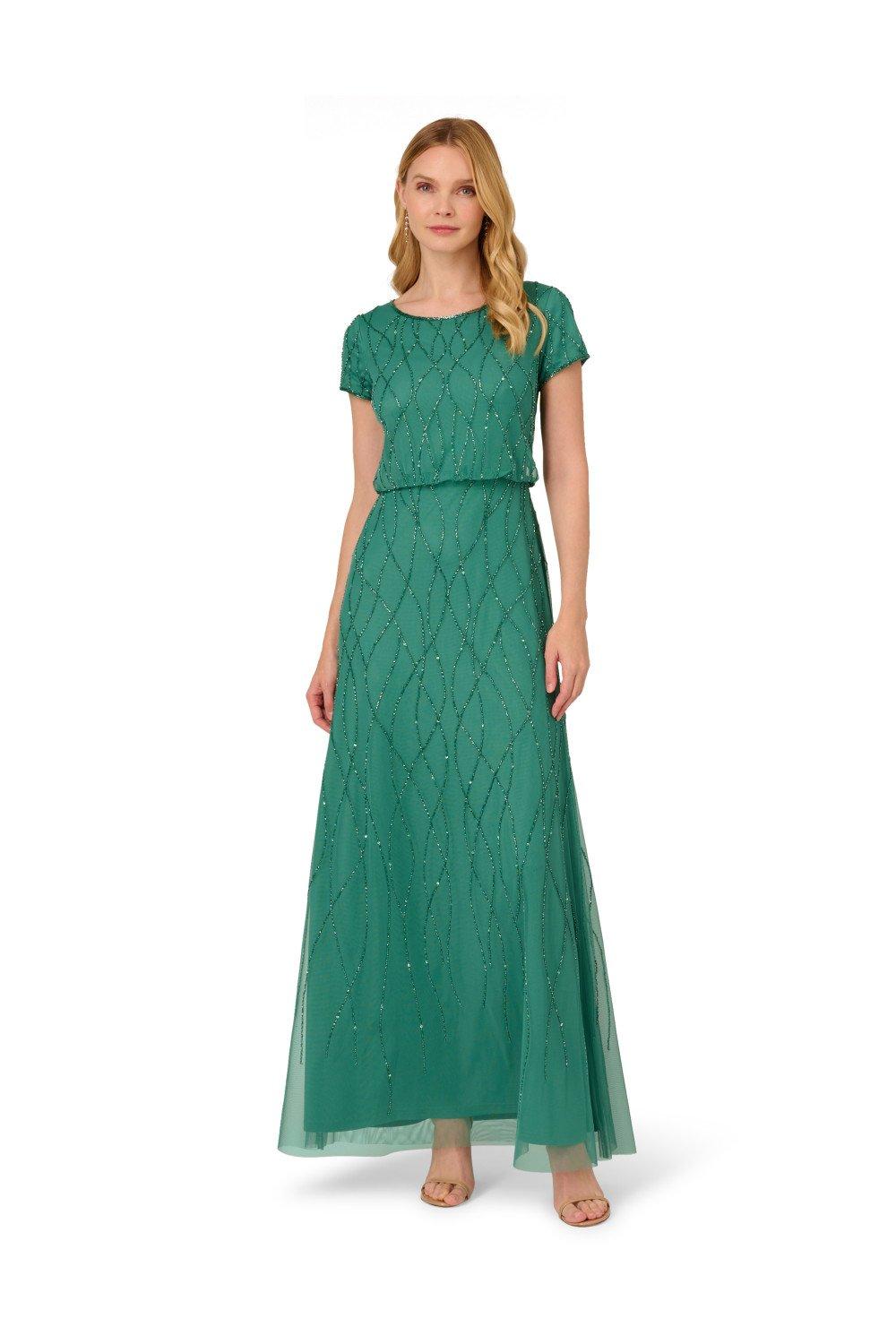 Dresses Long Beaded Dress Adrianna Papell