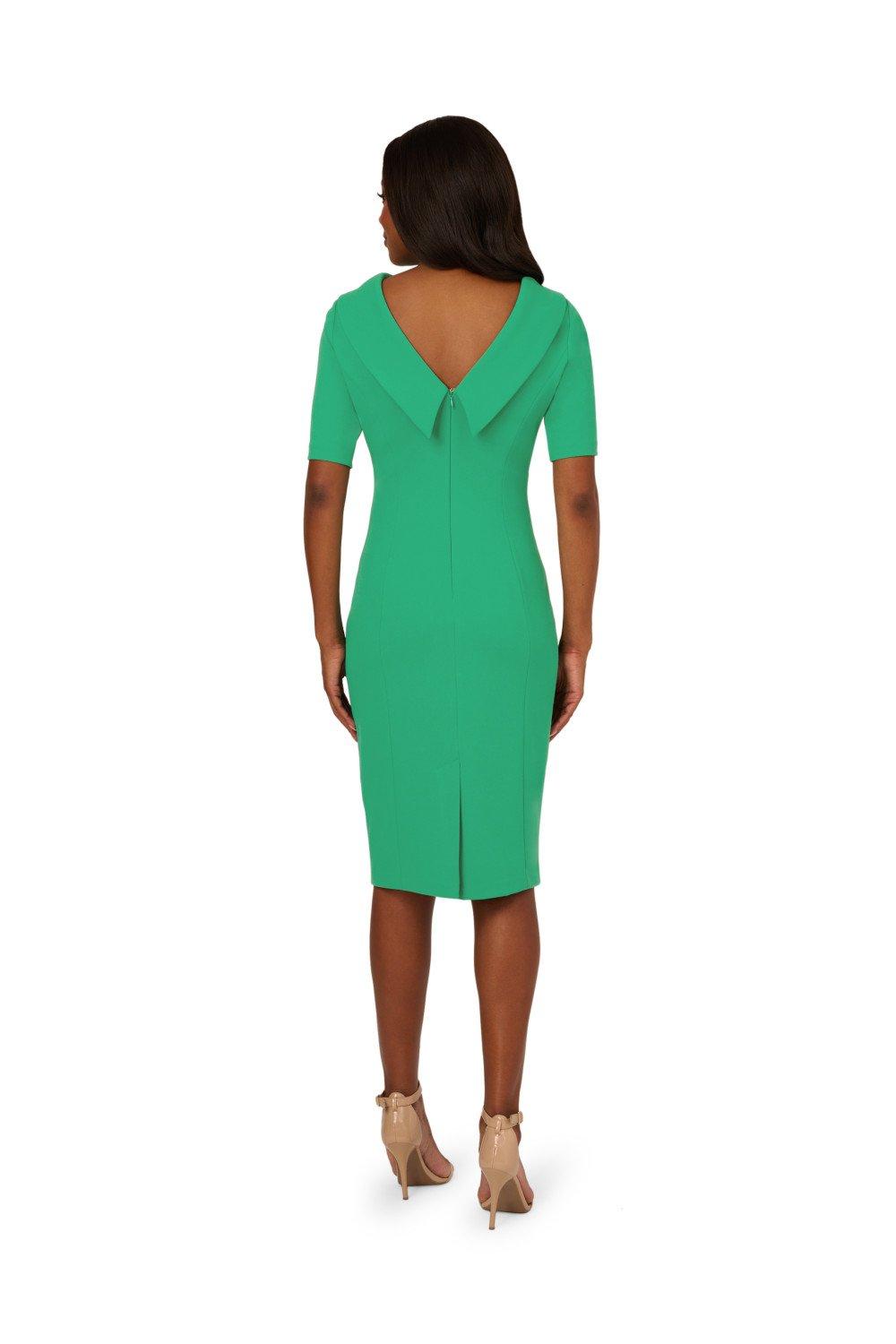 Dresses Roll Neck Sheath With V Back Adrianna Papell