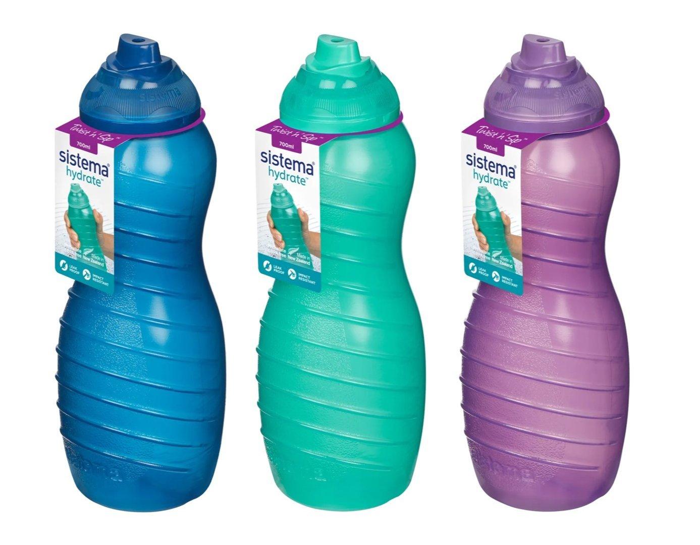 Sistema Twist 'N' Sip Collection Drink Bottle, 15.5 Ounce, Assorted Colors