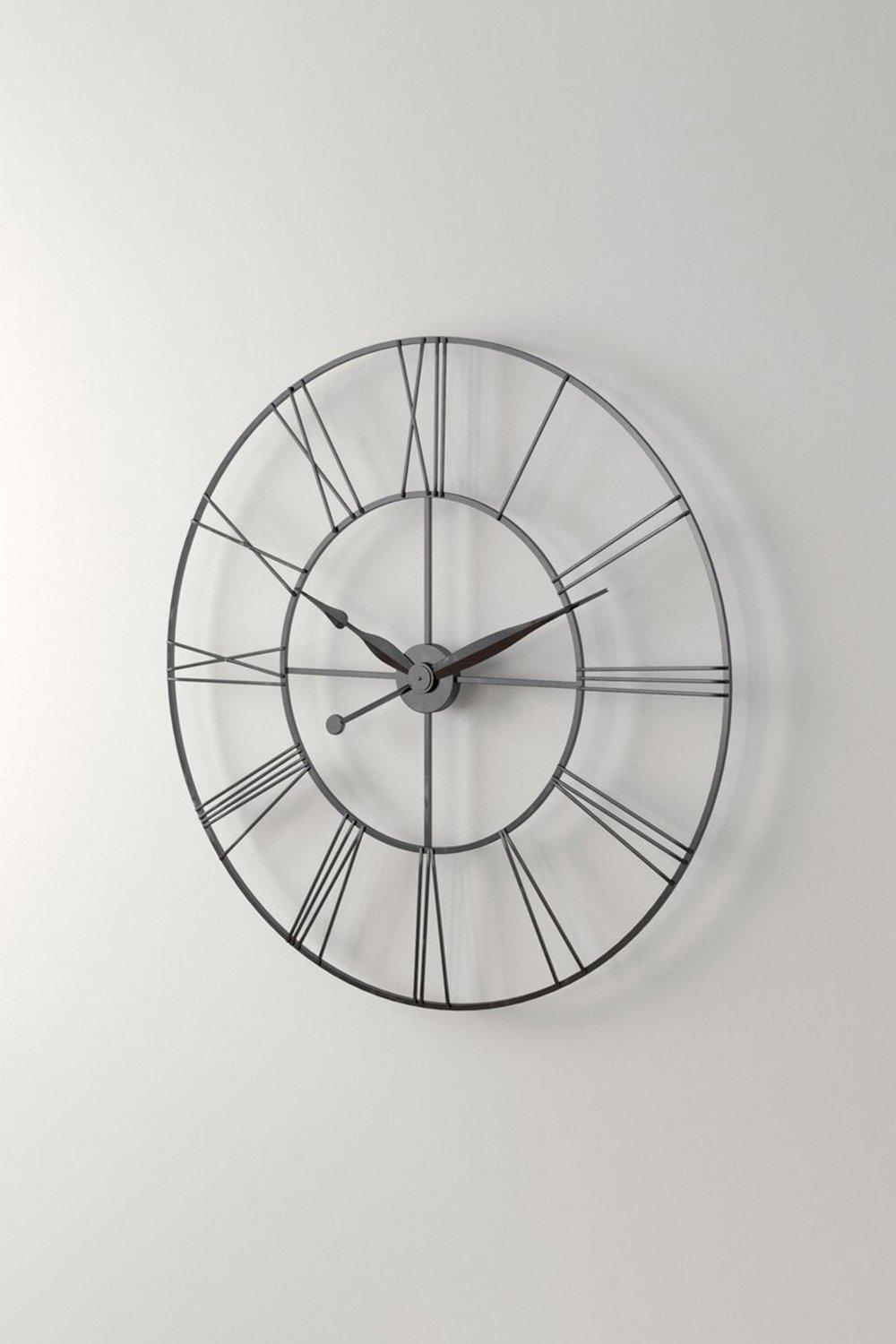 Grey Metal Silent Wall Clock – MAJUHOME eStore