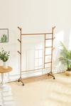 Living and Home Bamboo Clothes Rack with Bottom Shelf thumbnail 1