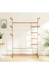 Living and Home Bamboo Clothes Rack with Bottom Shelf thumbnail 5