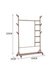 Living and Home Bamboo Clothes Rack with Bottom Shelf thumbnail 6