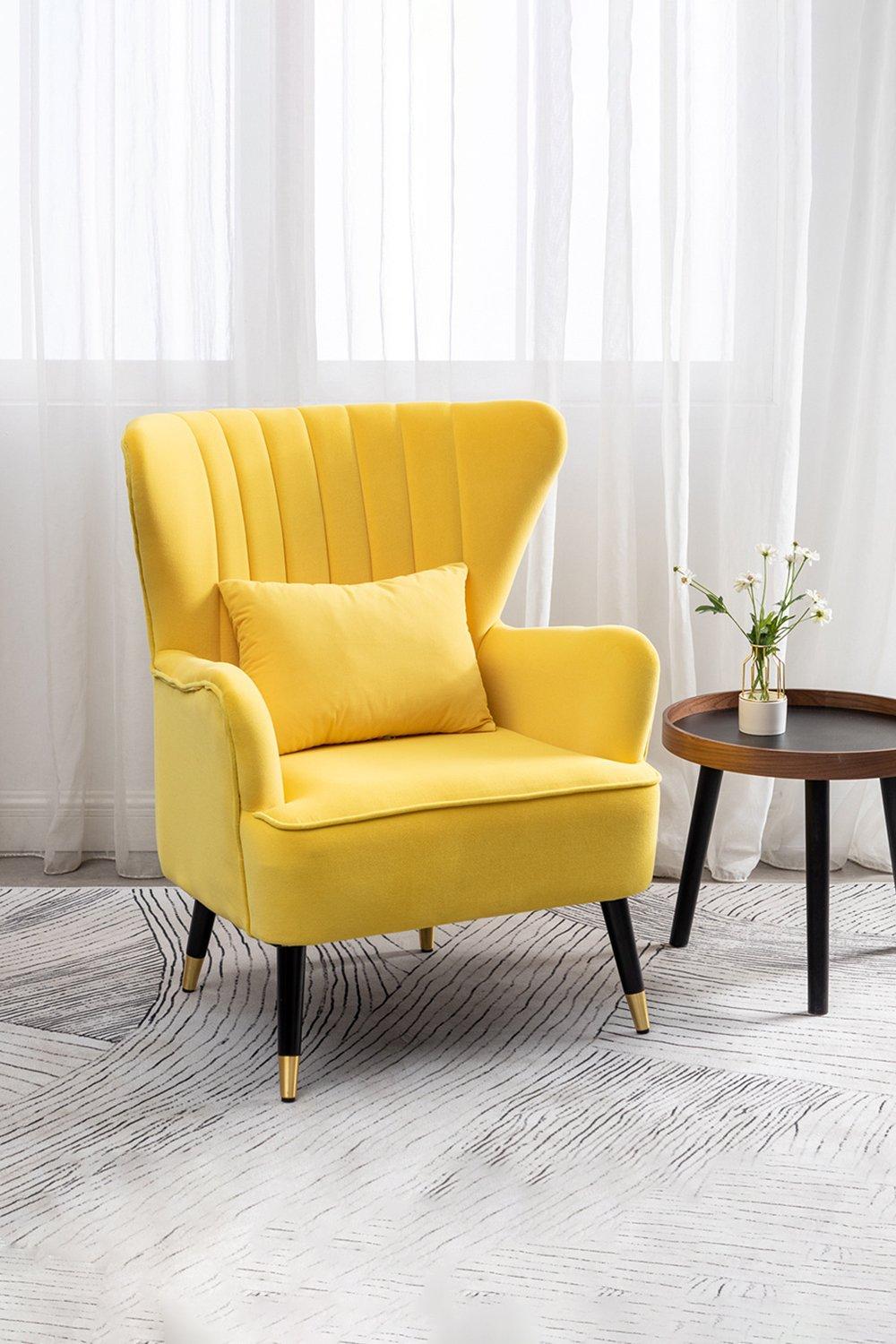 Yellow single deals sofa chair