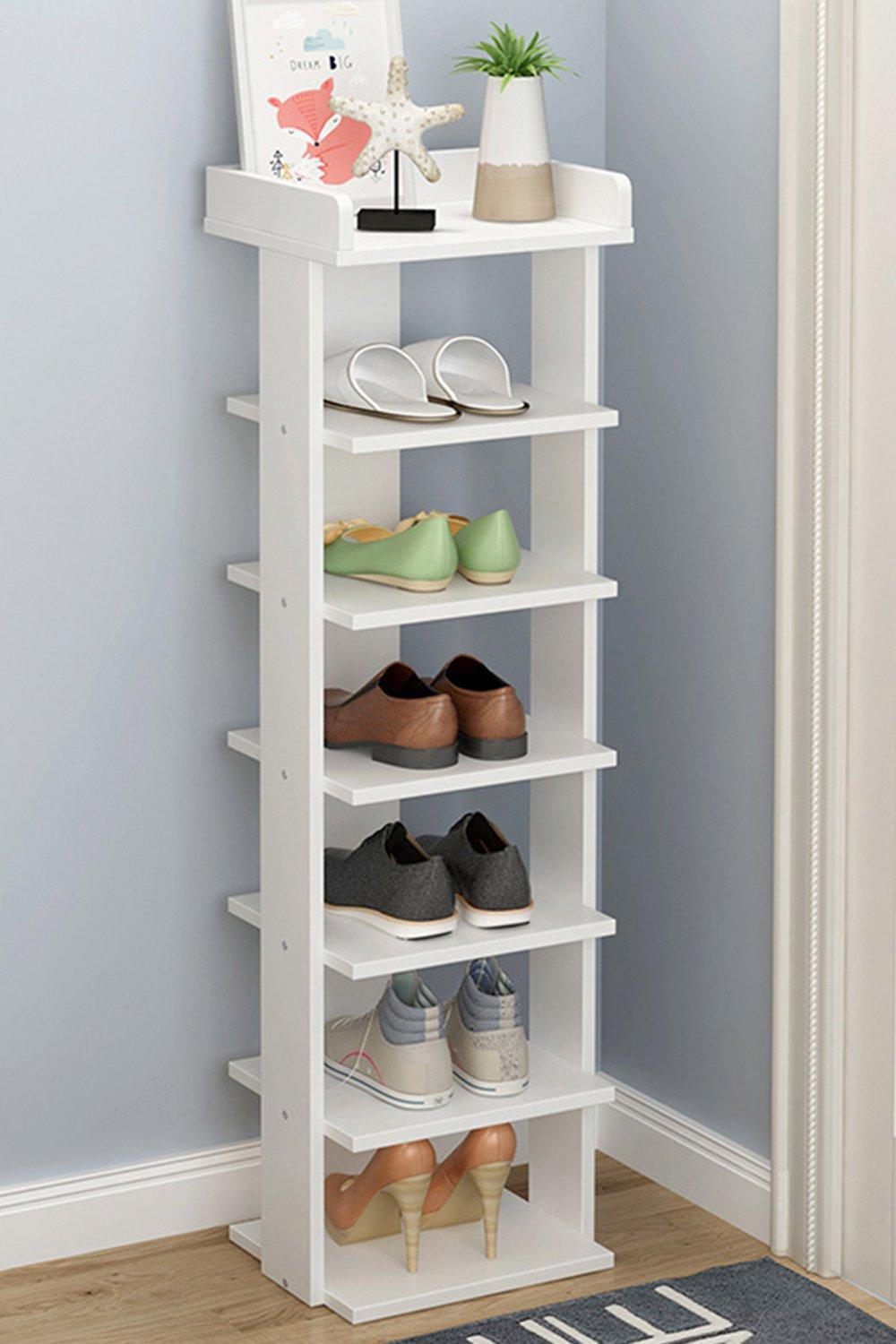 Storage, 7 Tiers Shoe Rack Organizer Storage Stand Wooden Shoes Shelf