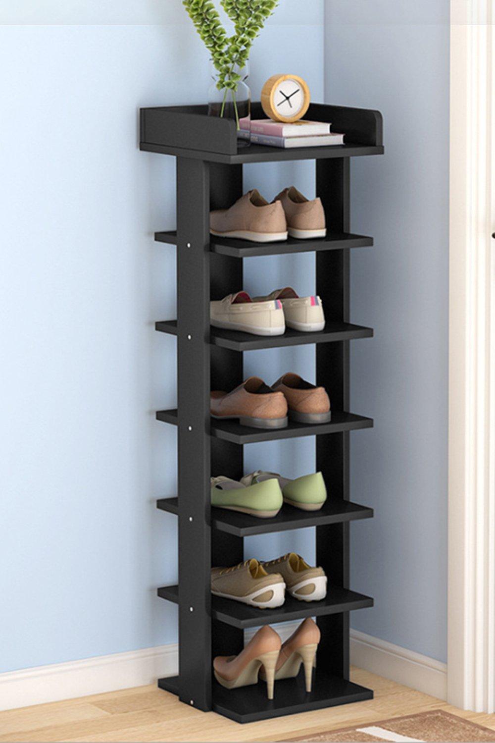 Storage, 7 Tiers Shoe Rack Organizer Storage Stand Wooden Shoes Shelf