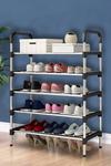 Living and Home 5 Tiers Shoe Rack Organizer Stainless Steel Stackable Space Saving Shoes Shelf thumbnail 1