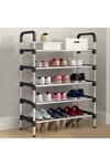 Living and Home 5 Tiers Shoe Rack Organizer Stainless Steel Stackable Space Saving Shoes Shelf thumbnail 2