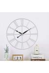 Living and Home D60cm Large Vintage Cut-Out Metal Wall Clock thumbnail 5
