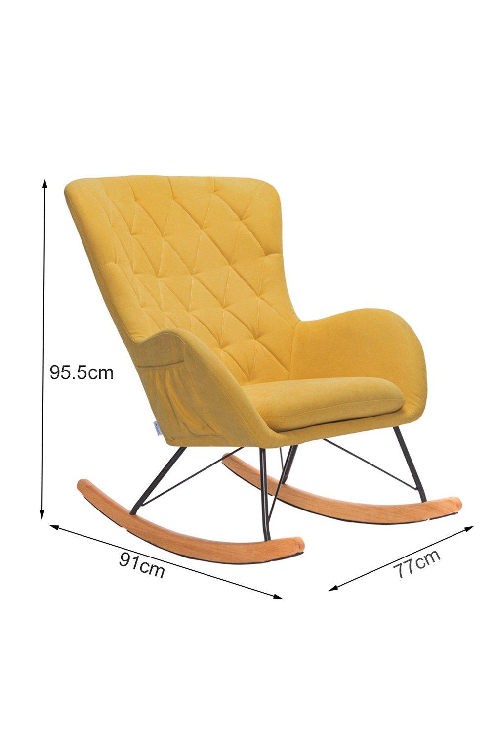 Mustard yellow best sale rocking chair