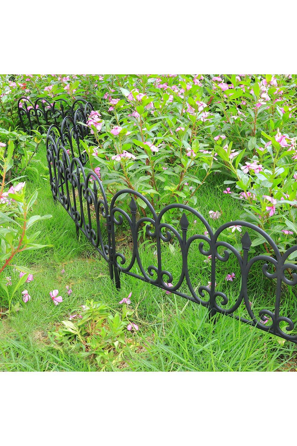 Garden Decor | 6pcs Outdoor Picket Fence Decorative Garden Border ...