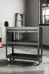 Living and Home 3-Tier Rolling Tool Cart with Lockable Drawer Trolley thumbnail 1