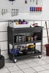 Living and Home 3-Tier Rolling Tool Cart with Lockable Drawer Trolley thumbnail 5