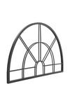 Living and Home 100cm W x 60cm H Semicircular Metal Art Deco Window Wall Mirror thumbnail 3