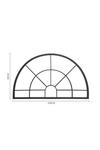 Living and Home 100cm W x 60cm H Semicircular Metal Art Deco Window Wall Mirror thumbnail 4