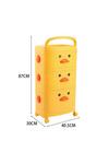 Living and Home 3-Tier Cute Yellow Duck Storage Cart with Wheels thumbnail 6
