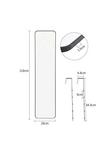 Living and Home 28*118cm Over The Door Mirror Full Length Hanging Mirror for Bedroom Living Room thumbnail 6