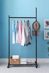 Living and Home Garment Hanging Clothes Rack on Wheels thumbnail 5