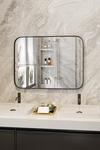 Living and Home 80*3.5*60cm Aluminum Frame Bathroom Vanity Wall Mirror with Rounded Corner thumbnail 2