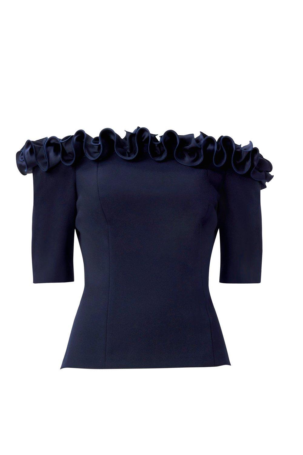 Crepe Rosette Top