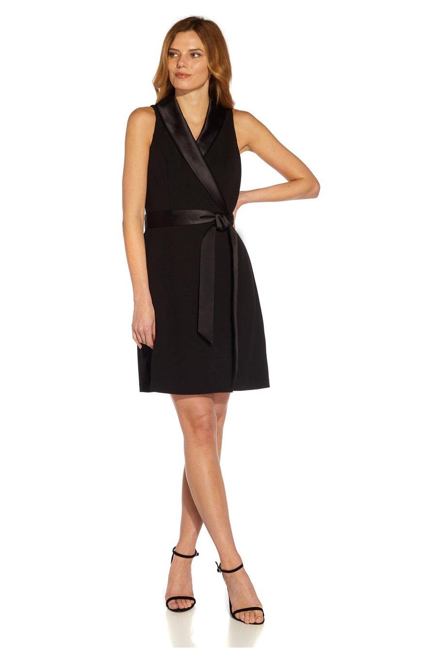 Dresses Crepe Tuxedo Dress Adrianna Papell