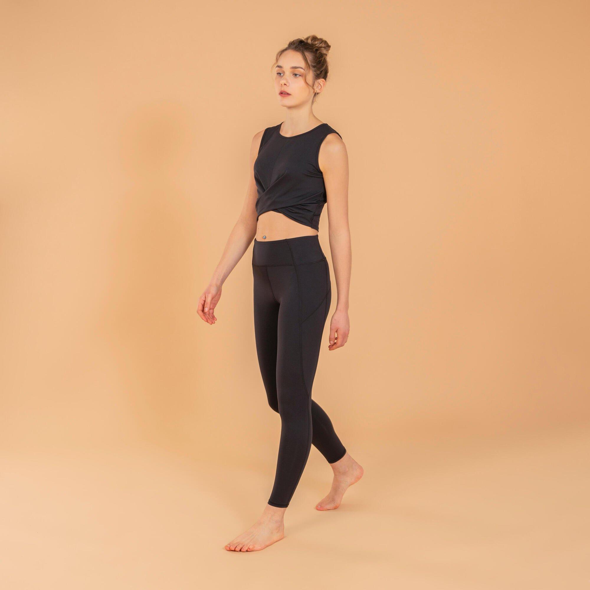 Buy Women Polyester High-Waist Gym Leggings - Beetroot Online | Decathlon