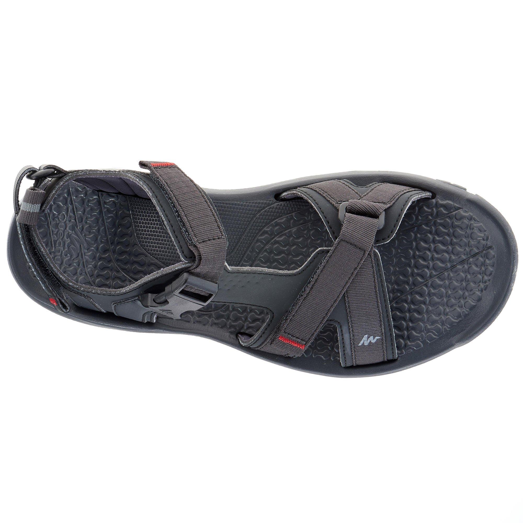 Men Hiking Sandals NH100 Carbon Grey