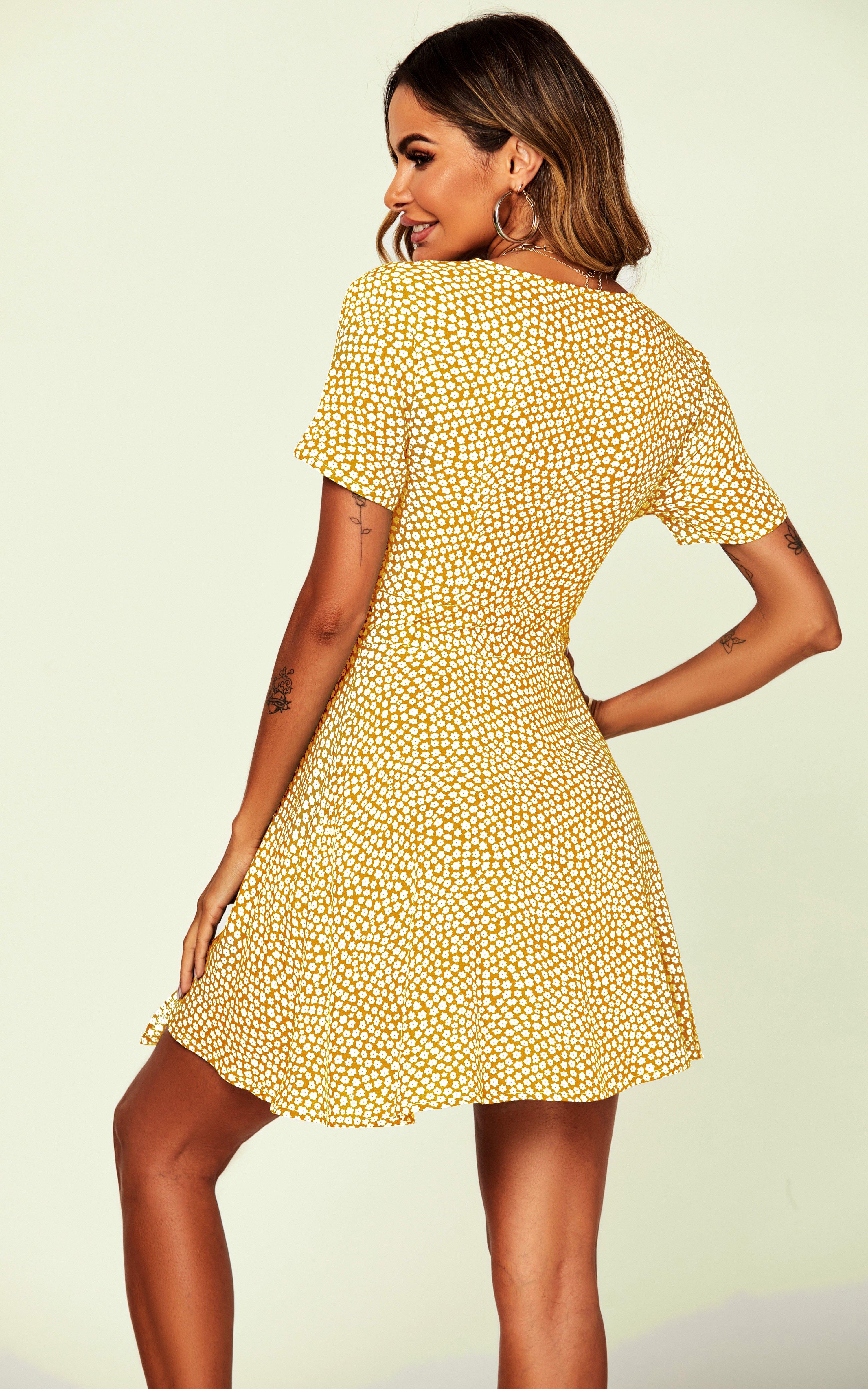 Dorothy perkins clearance mustard dress