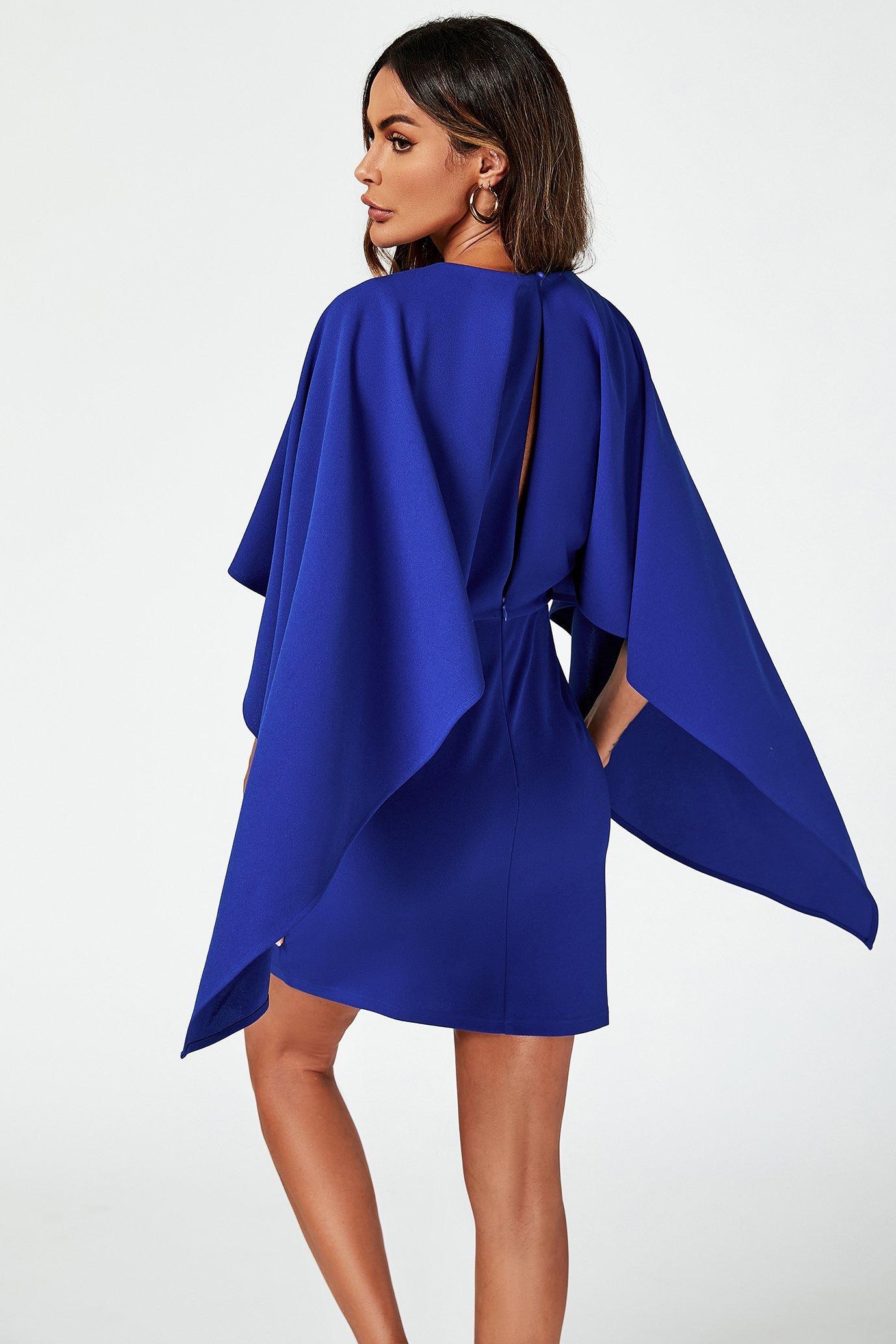 Royal blue hotsell cape dress