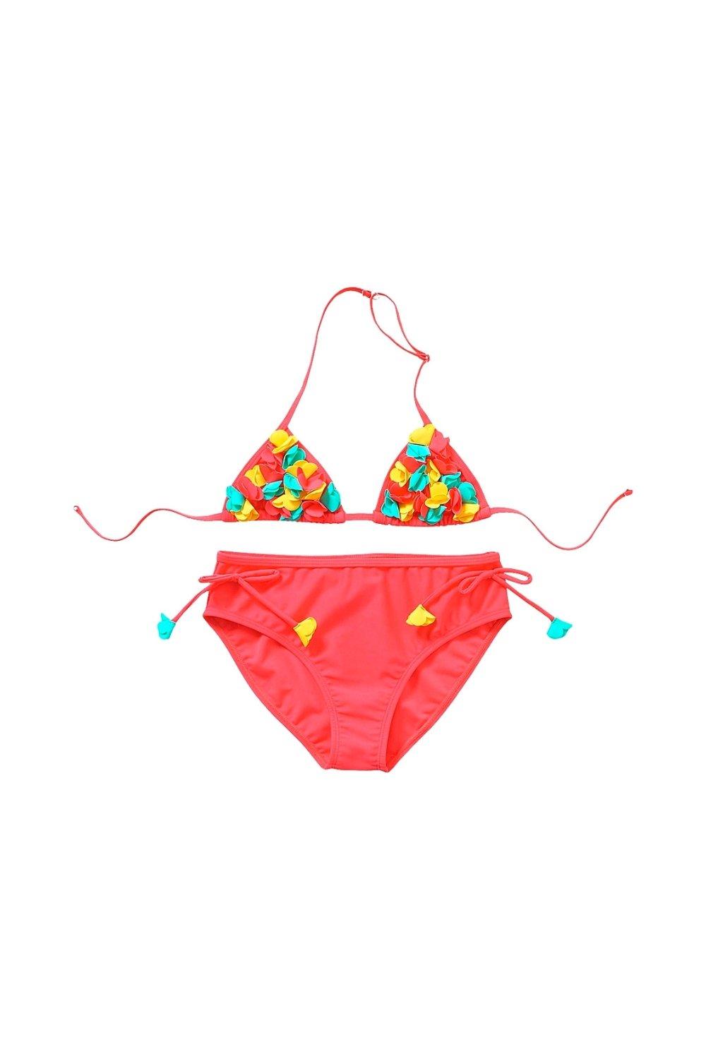 Swimwear Cut Out Flowers Triangle Bikini Set H2o