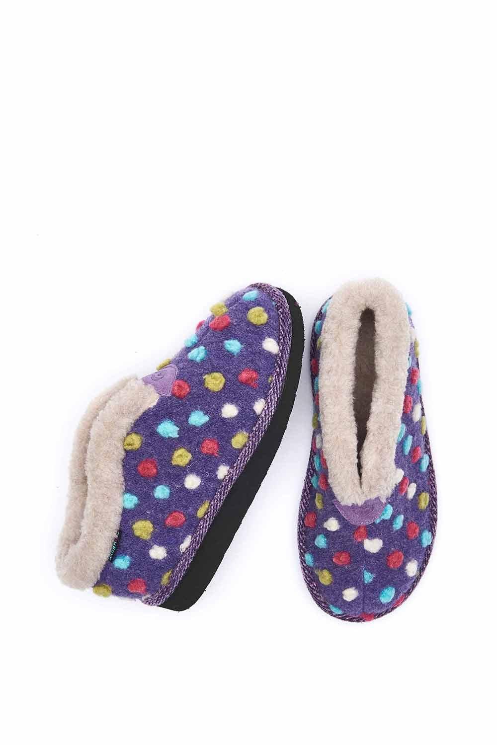 Ladies best sale spotty slippers