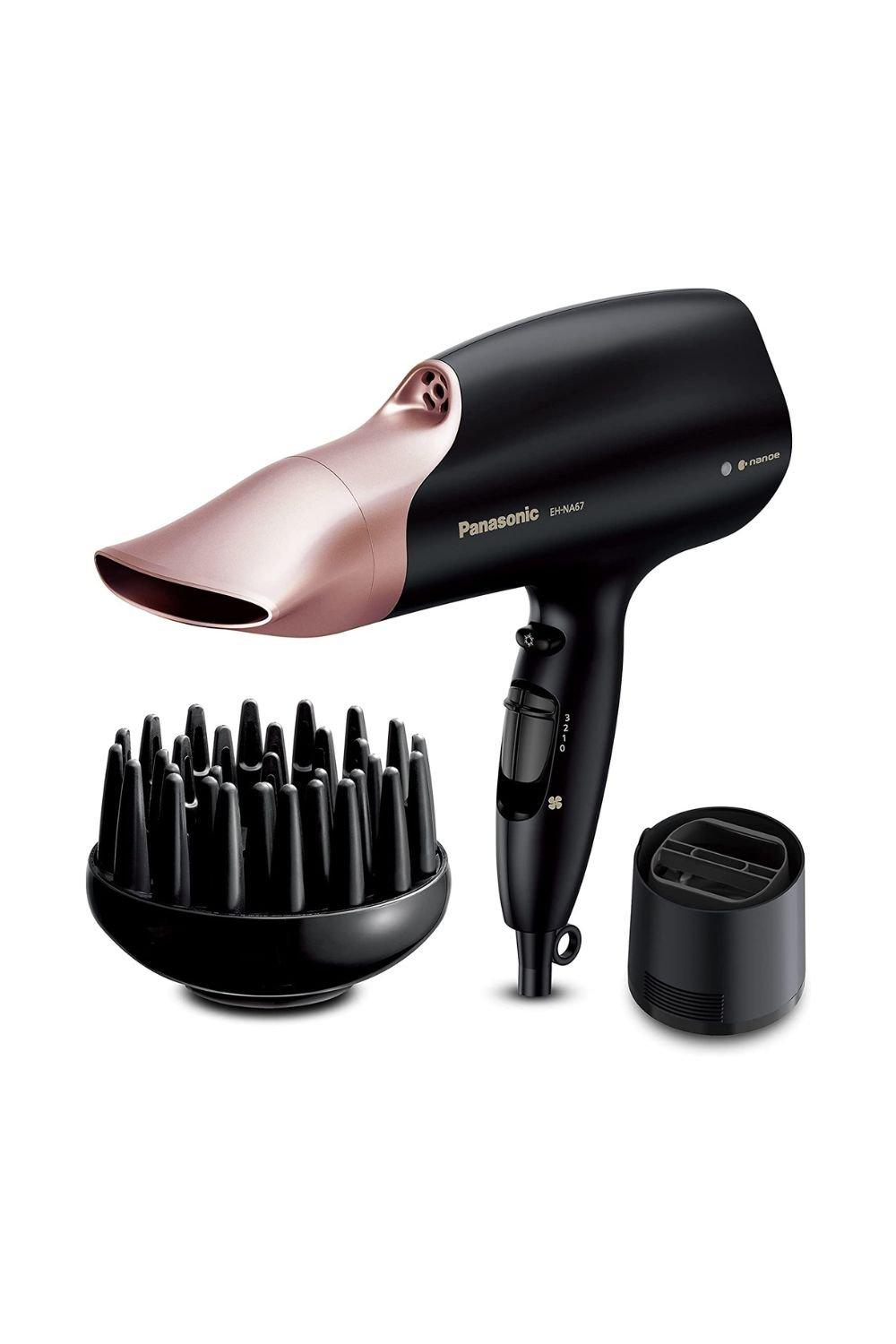 Hair Styling Oscillating Hair and Gold) Panasonic with Dryer nanoe Protection Tools Nozzle for | Scalp | EH-NA67 (Pink Diffuser