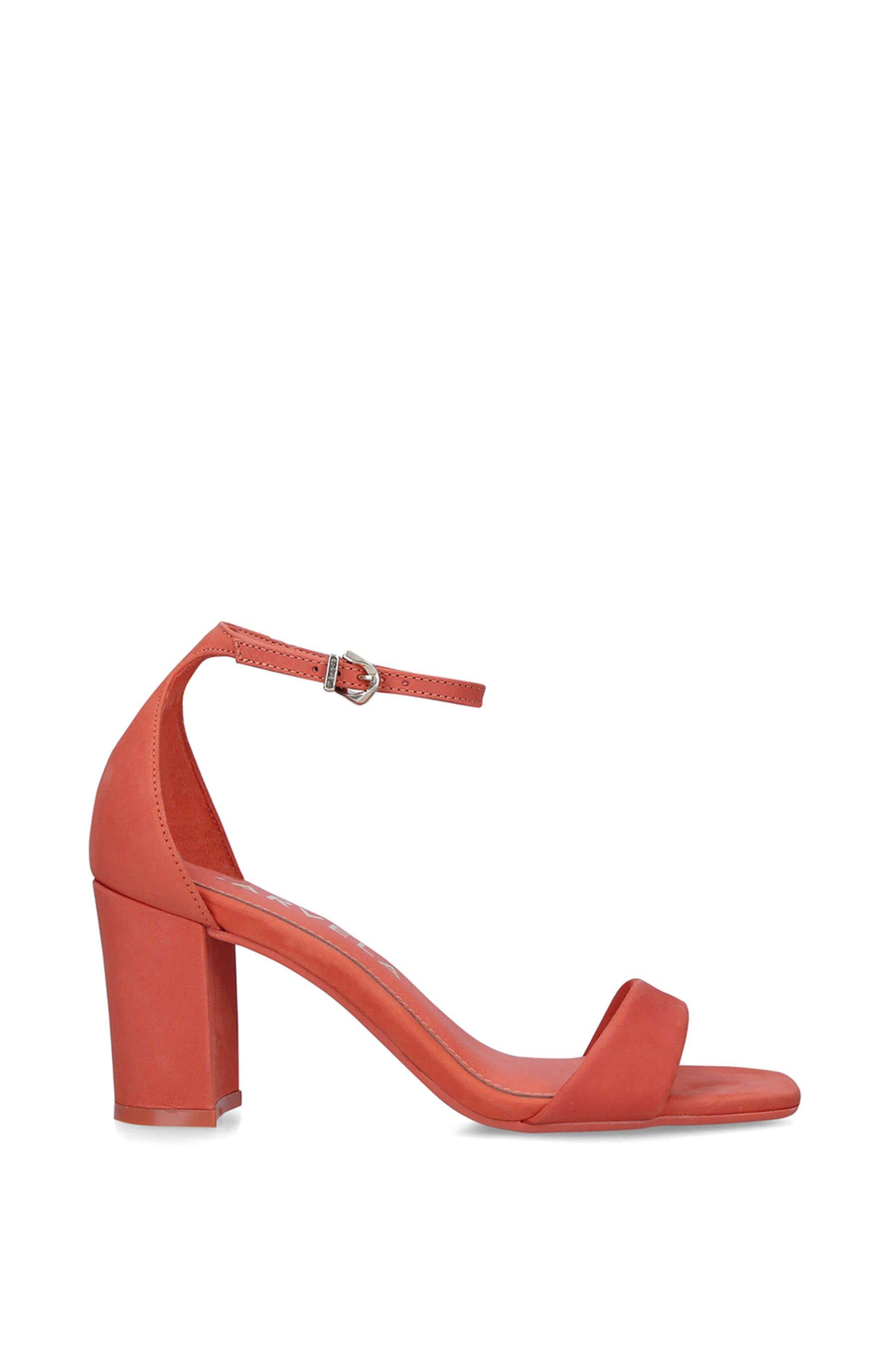 Red block heel hot sale sandals wide fit